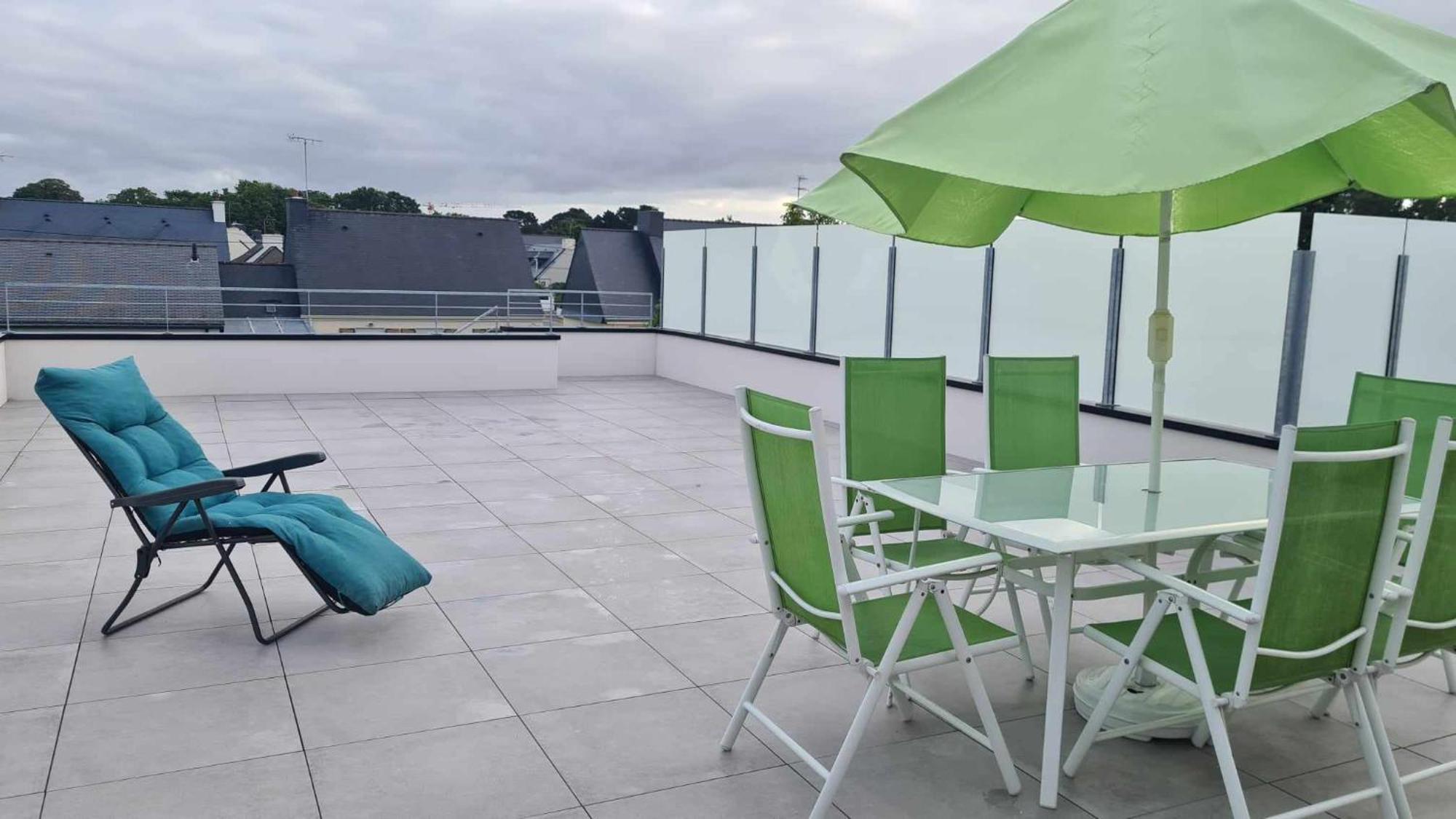 Location Saisonniere Pres De La Mer Avec Rooftop Riantec Esterno foto